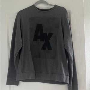 Armani Exchange Men's Charcoal Crewneck Sweater